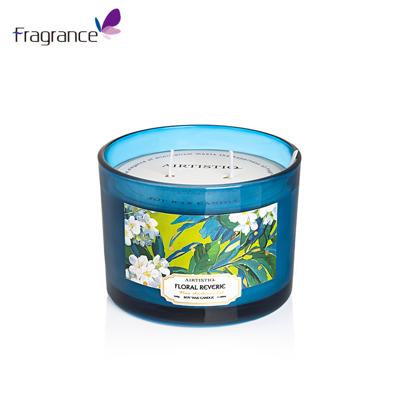 Velas clásicas del Aromatherapy de la vela perfumada de la cera de lujo de encargo al por mayor de la soja con 2 mechas