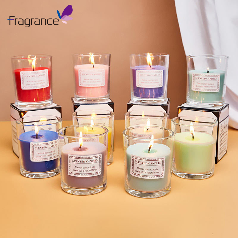 Olor de cristal curativo de la cera de soja del aromaterapia del tarro de la etiqueta privada del olor de cristal claro de encargo al por mayor